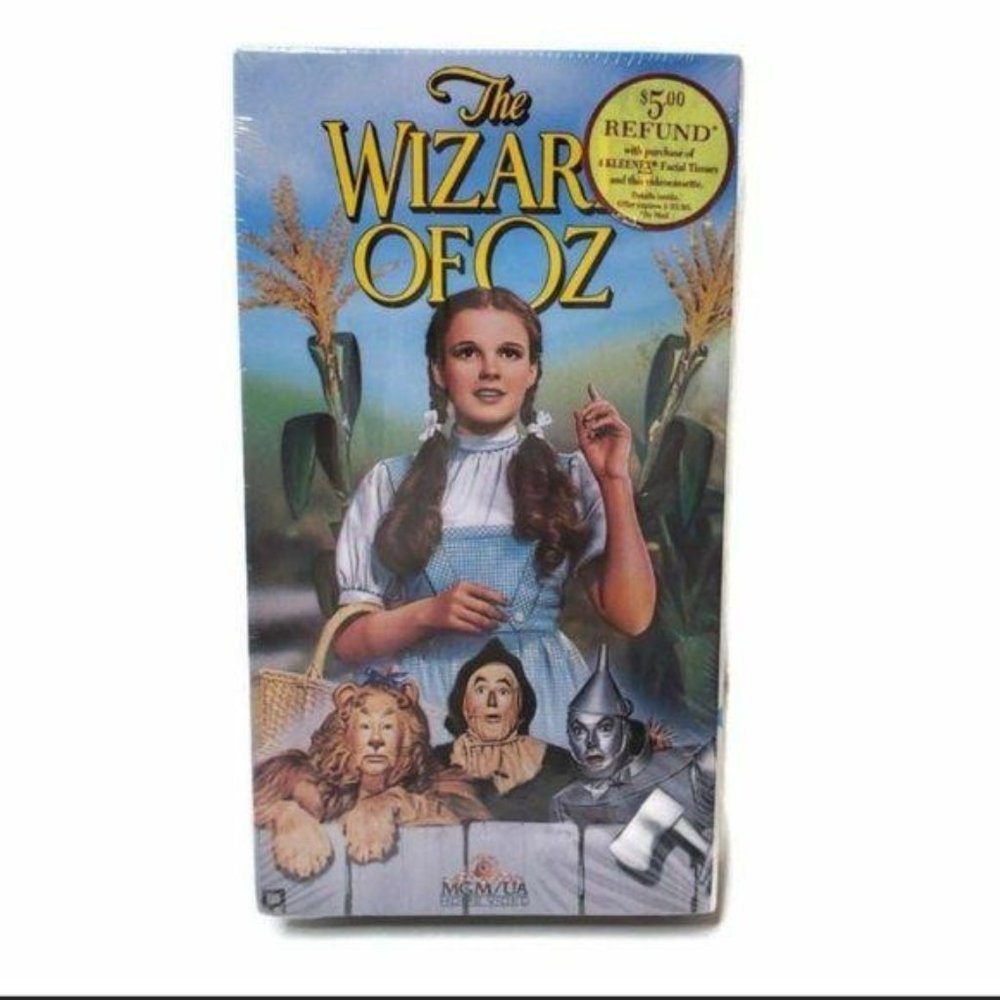Vintage The Wizard Oz never opened VHS 1991 release Dorothy toto collectable